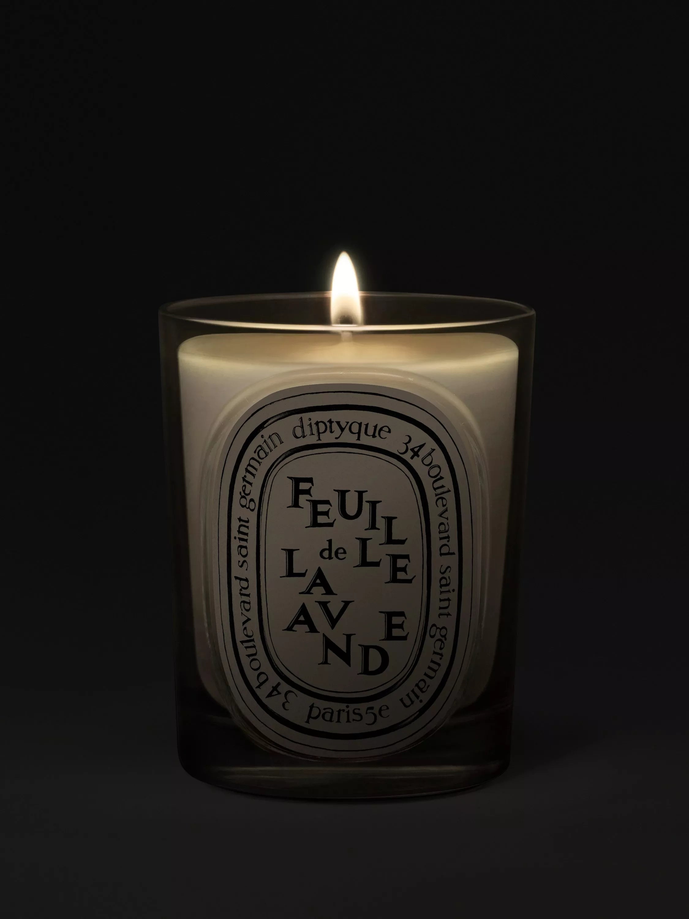 Diptyque scented candle Feuille de Lavande 190g, imported from the UK