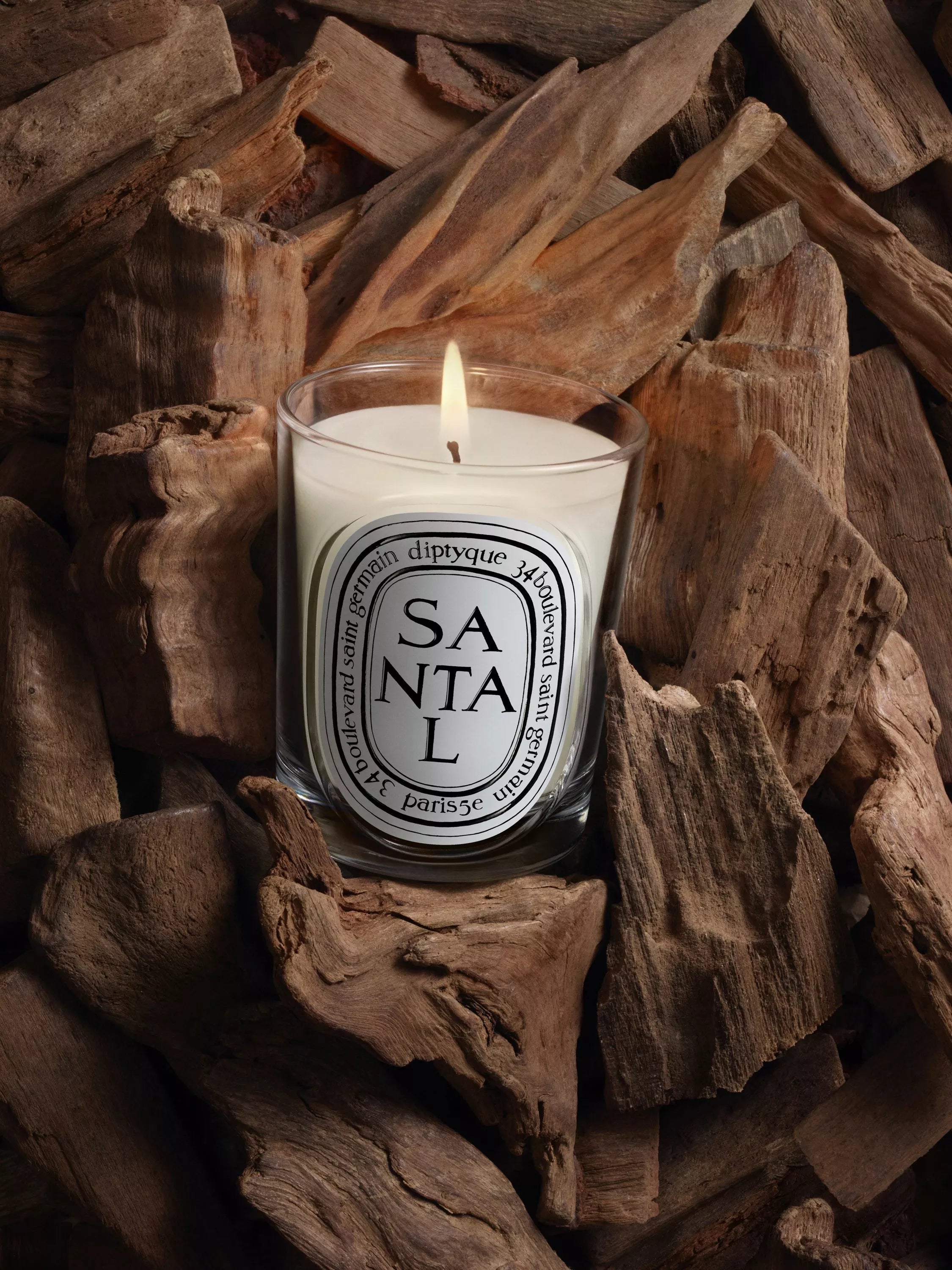 Diptyque Santal classic scented candle 190g, UK version