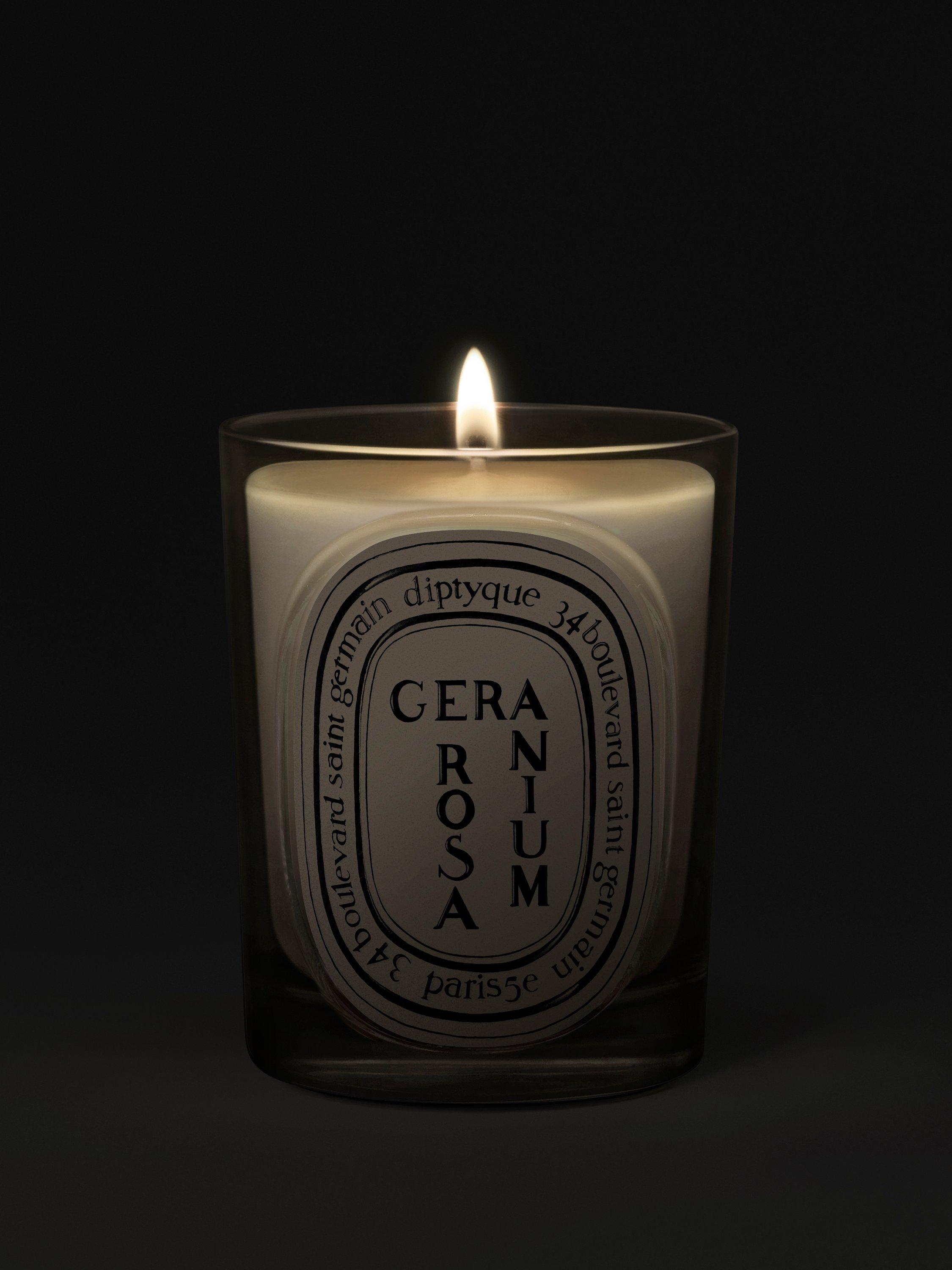 Diptyque scented candle Geranium Rosa 190g - British product