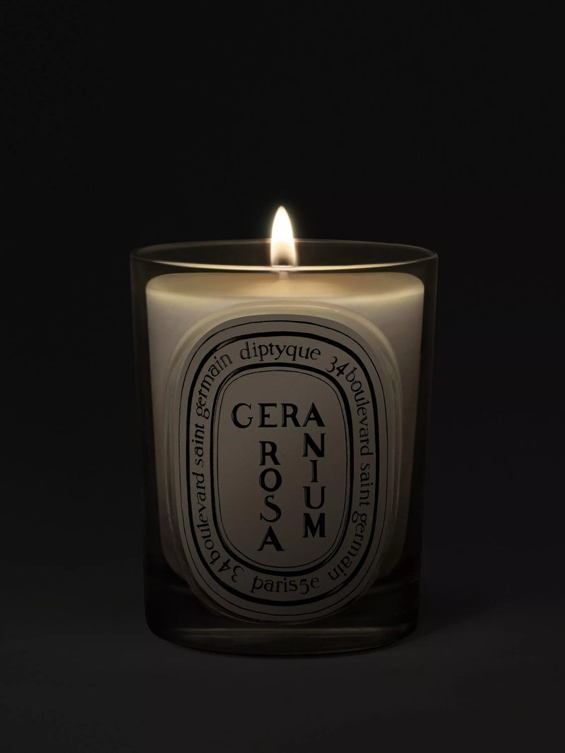 Diptyque scented candle Geranium Rosa 190g - British product