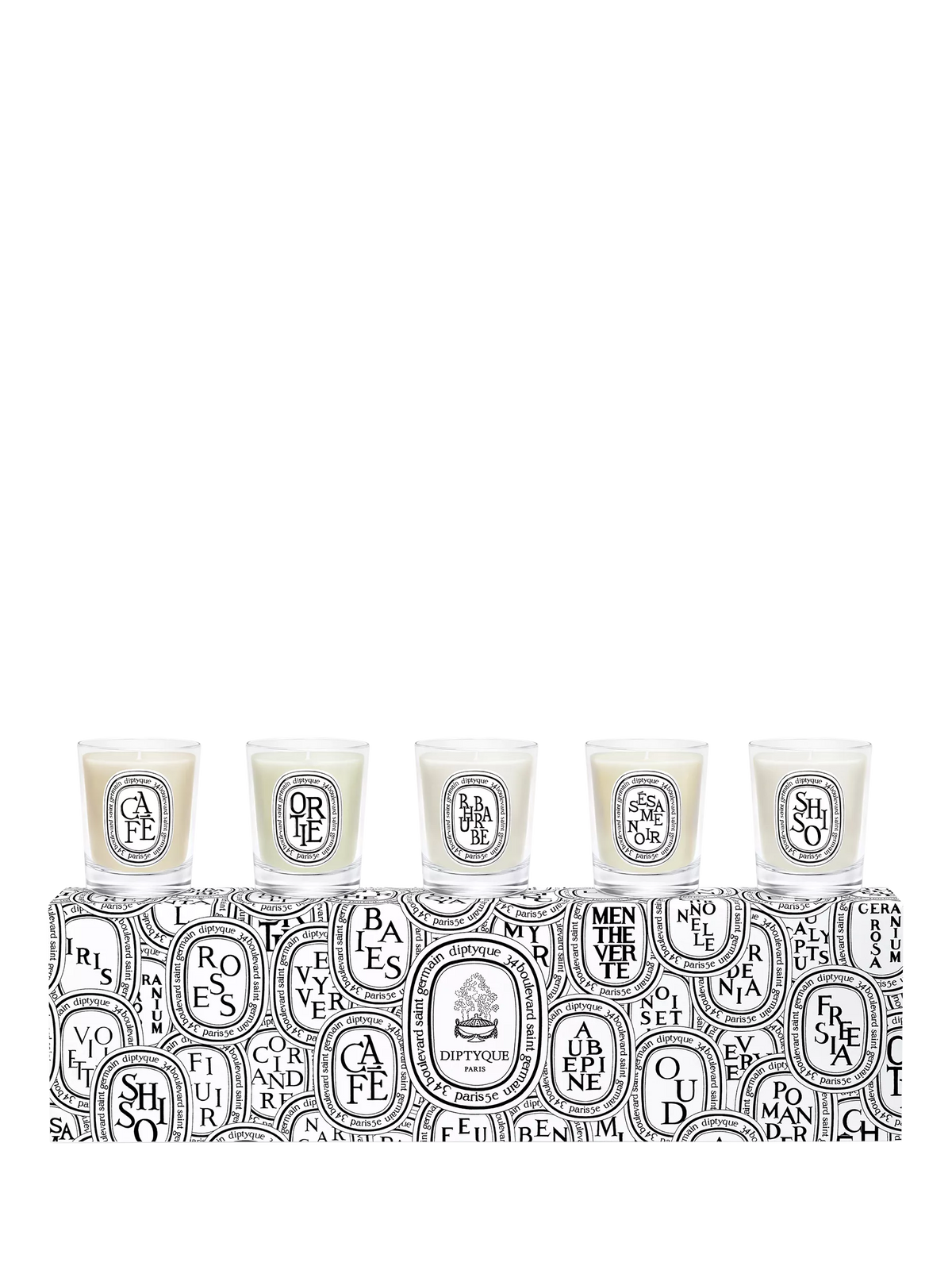Diptyque miniature candle gift set 5 x 35g, UK version