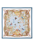 Aspinal of London silk square scarf skyblue, UK version