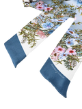 Aspinal of London skinny silk scarf skyblue, imported from the UK