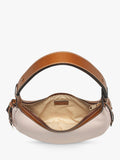 Aspinal of London small crescent bag neutral, imported from the UK
