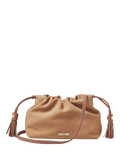 Aspinal of London suede crossbody pouch bag (British brand)