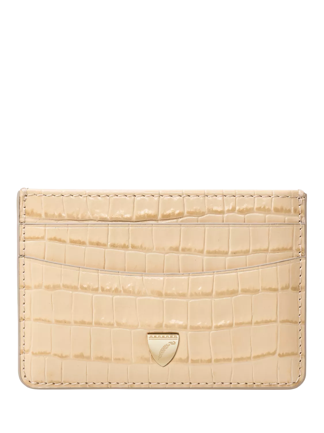 Aspinal of London Croc Leather Slim Credit Card Case
