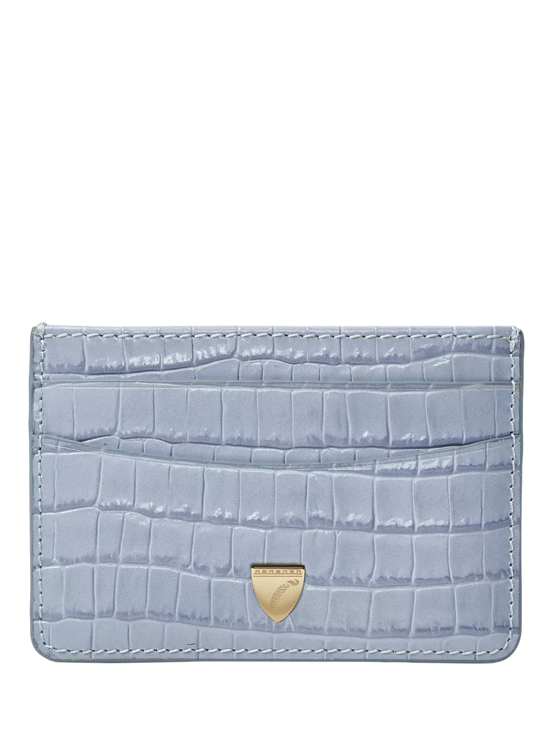 Aspinal of London Croc Leather Slim Credit Card Case