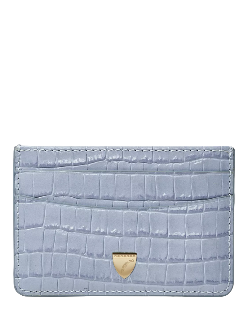 Aspinal of London Croc Leather Slim Credit Card Case