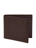 Aspinal of London pebbled leather billfold wallet chocolate, UK version