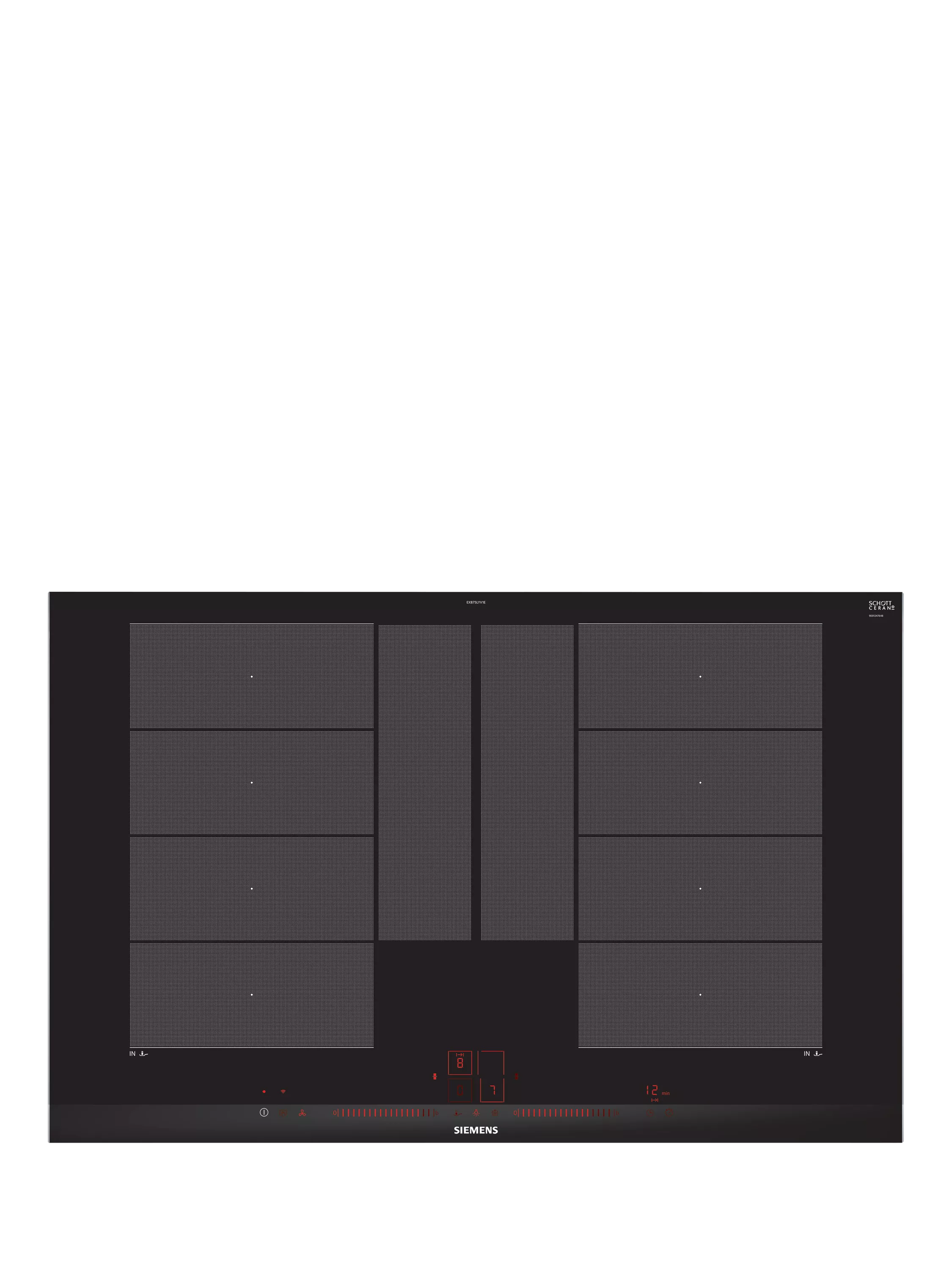 Siemens iQ700 flexInduction Plus black induction hob 80cm - British product