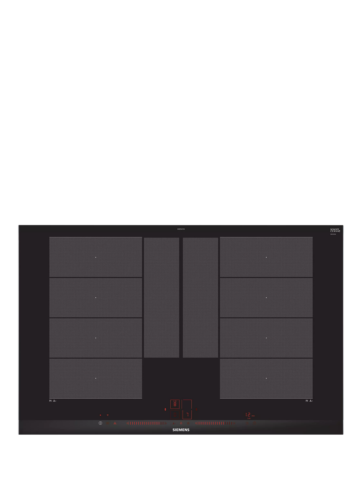 Siemens iQ700 flexInduction Plus black induction hob 80cm - British product