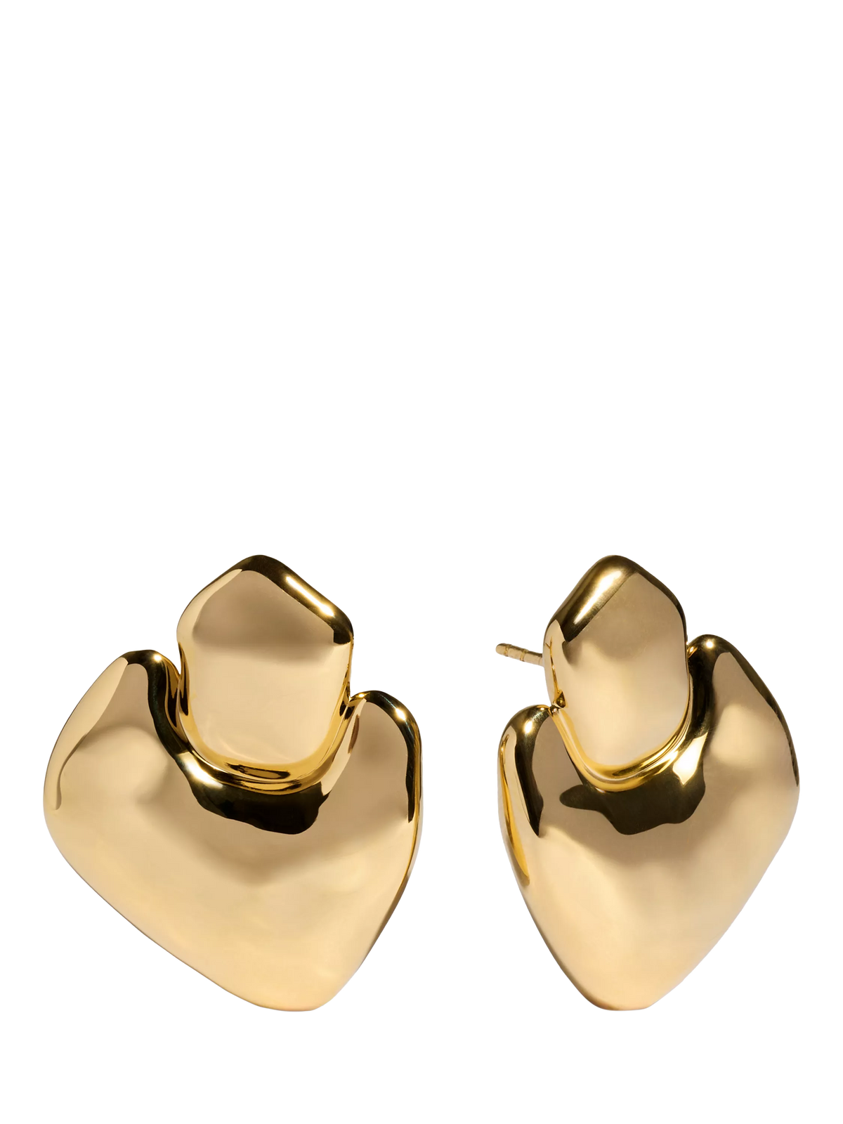 Monica Vinader Odyssey Bold Earrings gold textured drop earrings UK version