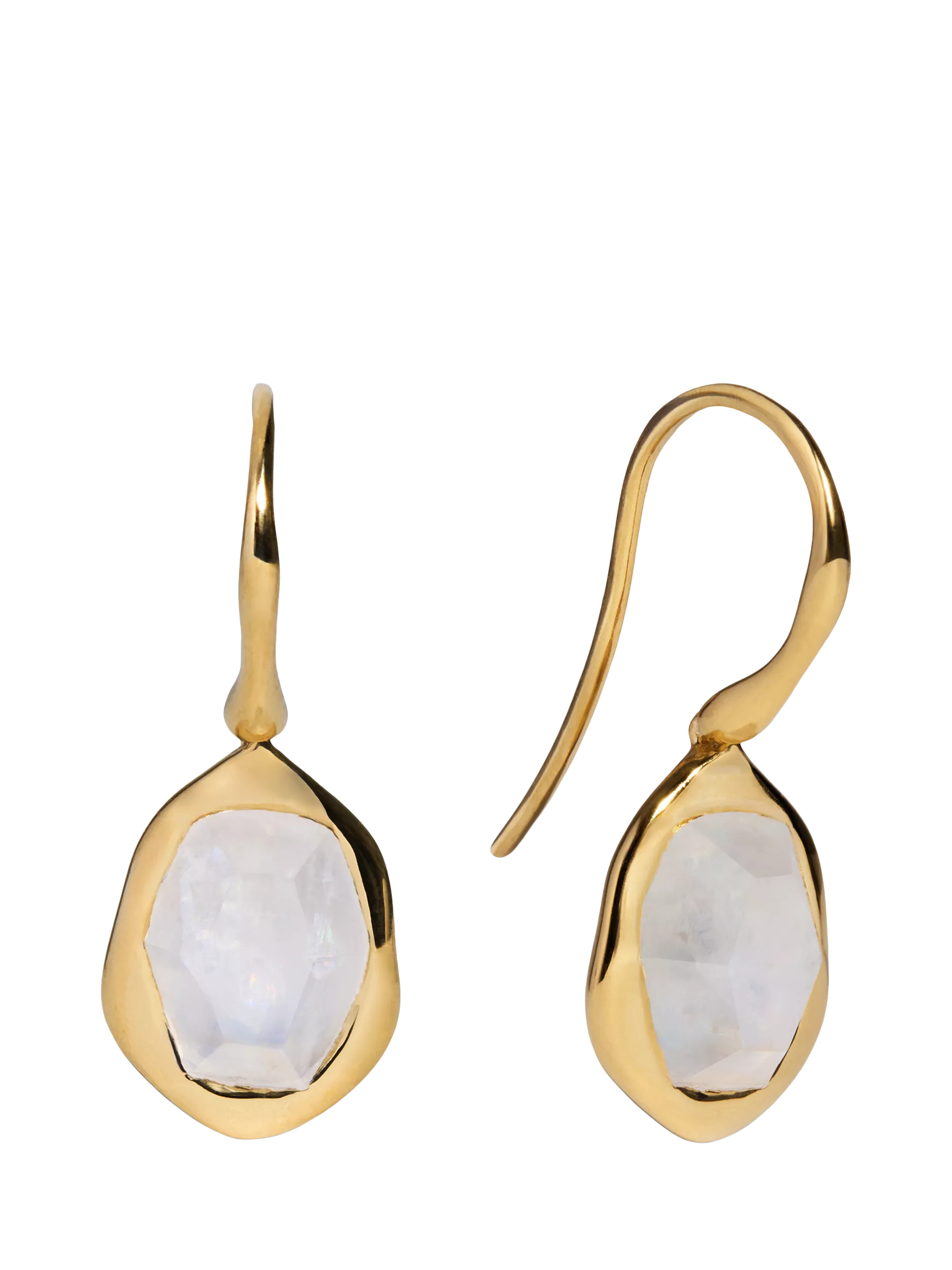 Monica Vinader moonstone drop earrings gold vermeil - British product