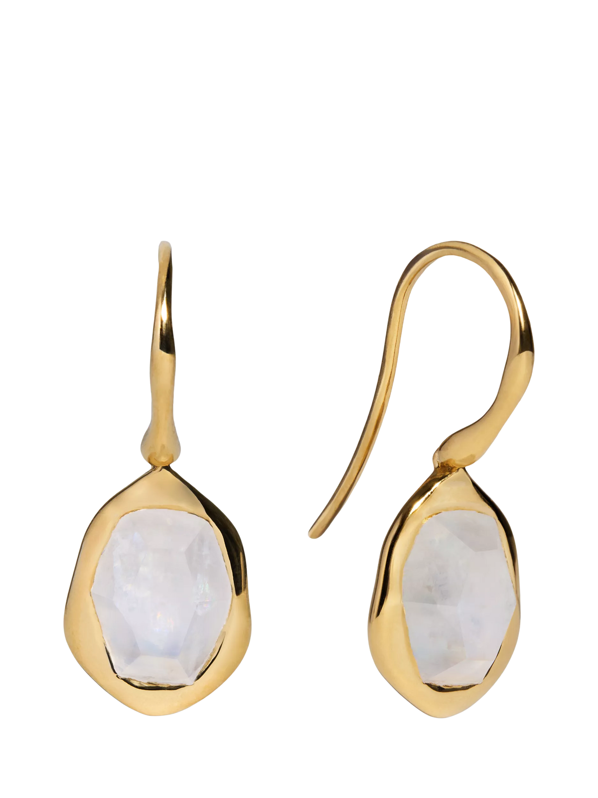 Monica Vinader moonstone drop earrings gold vermeil - British product