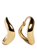Monica Vinader Swirl Huggie Earrings, imported from the UK