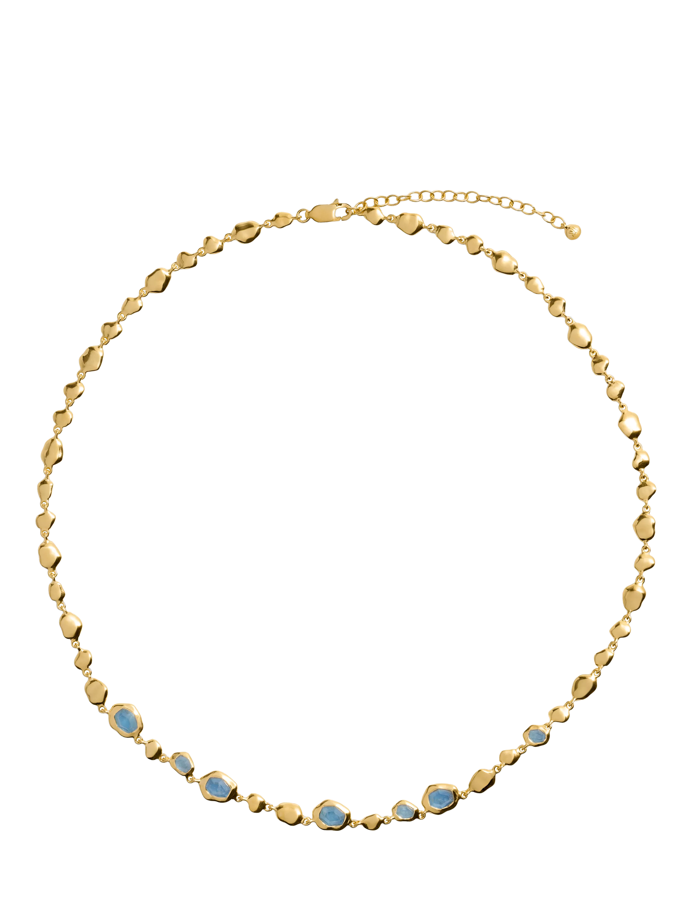 Monica Vinader Odyssey gemstone necklace gold vermeil, UK version