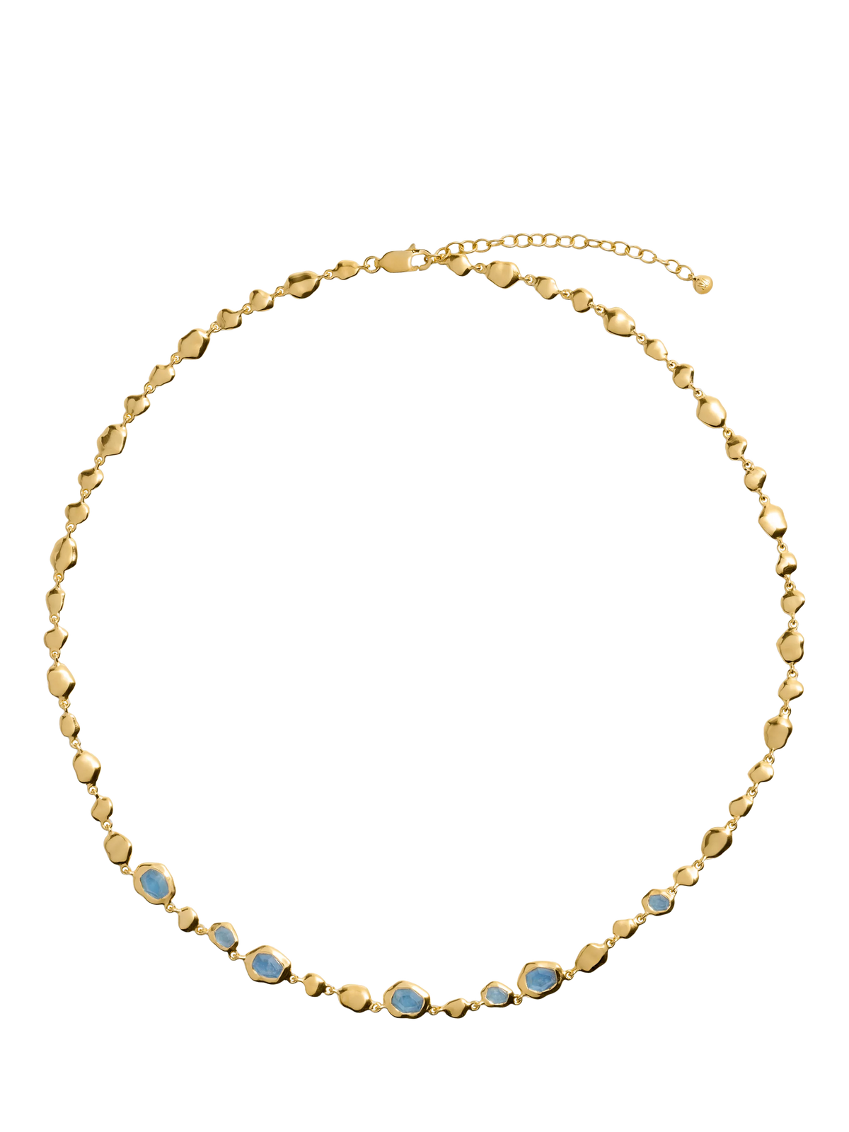 Monica Vinader Odyssey gemstone necklace gold vermeil, UK version