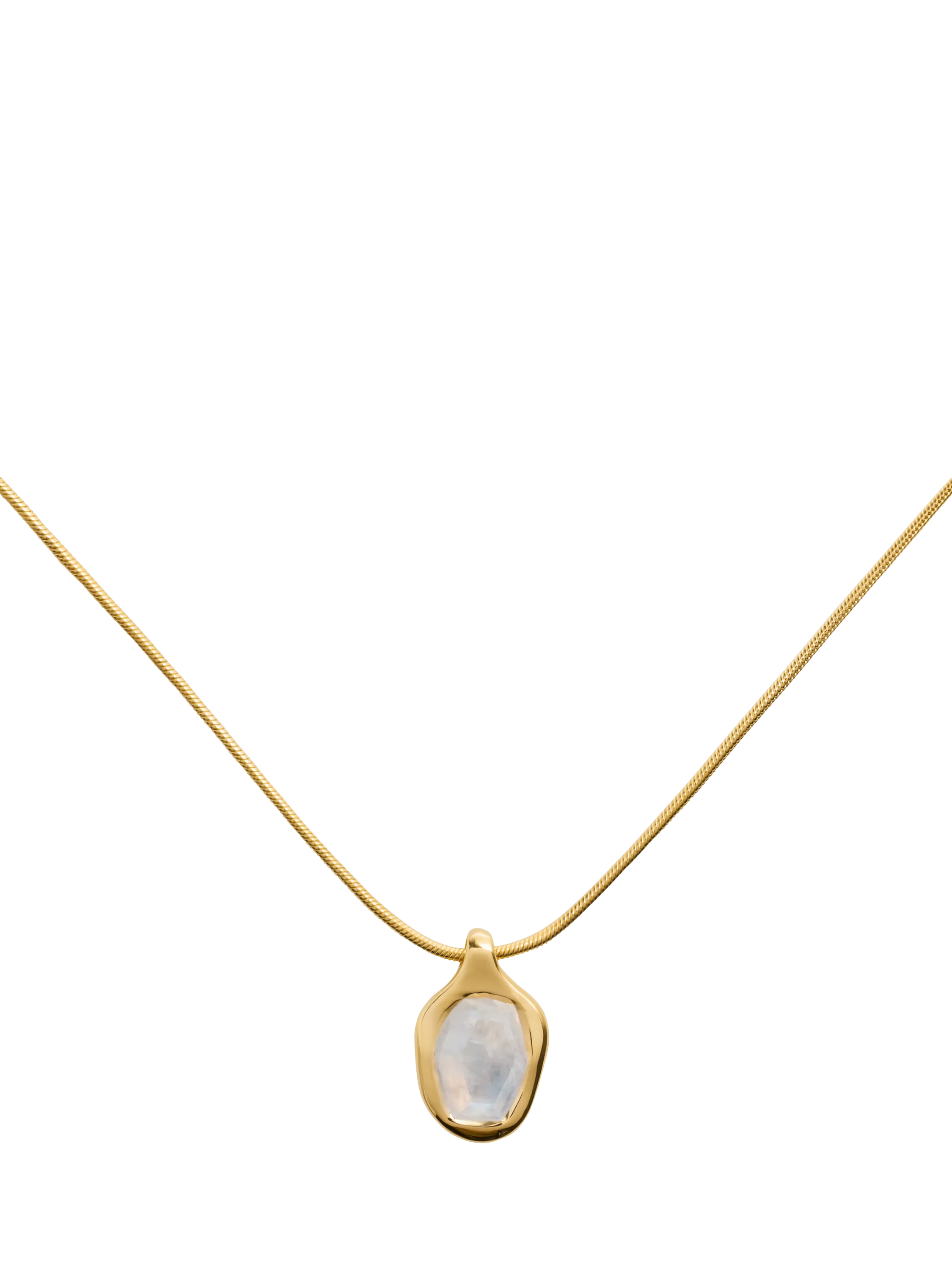 Monica Vinader moonstone necklace gold vermeil, UK version