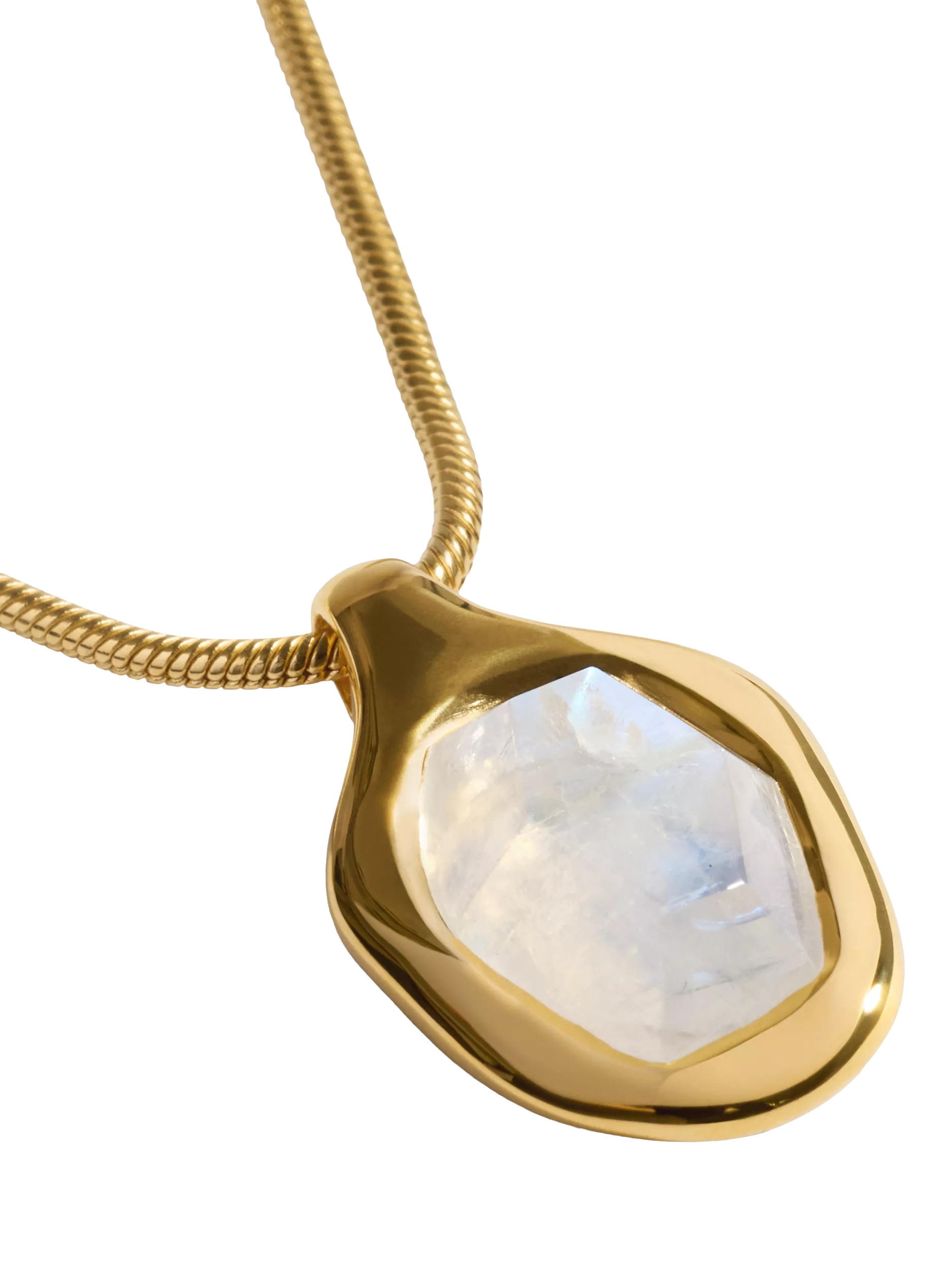 Monica Vinader moonstone necklace gold vermeil, UK version