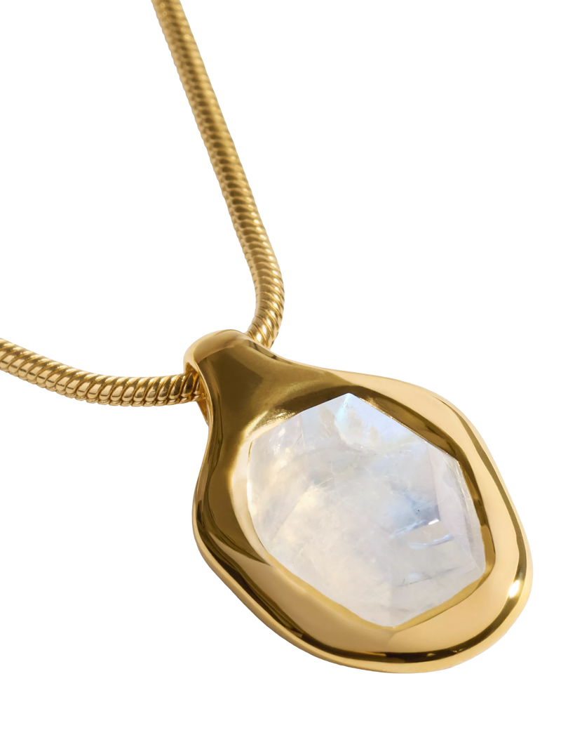 Monica Vinader moonstone necklace gold vermeil, UK version