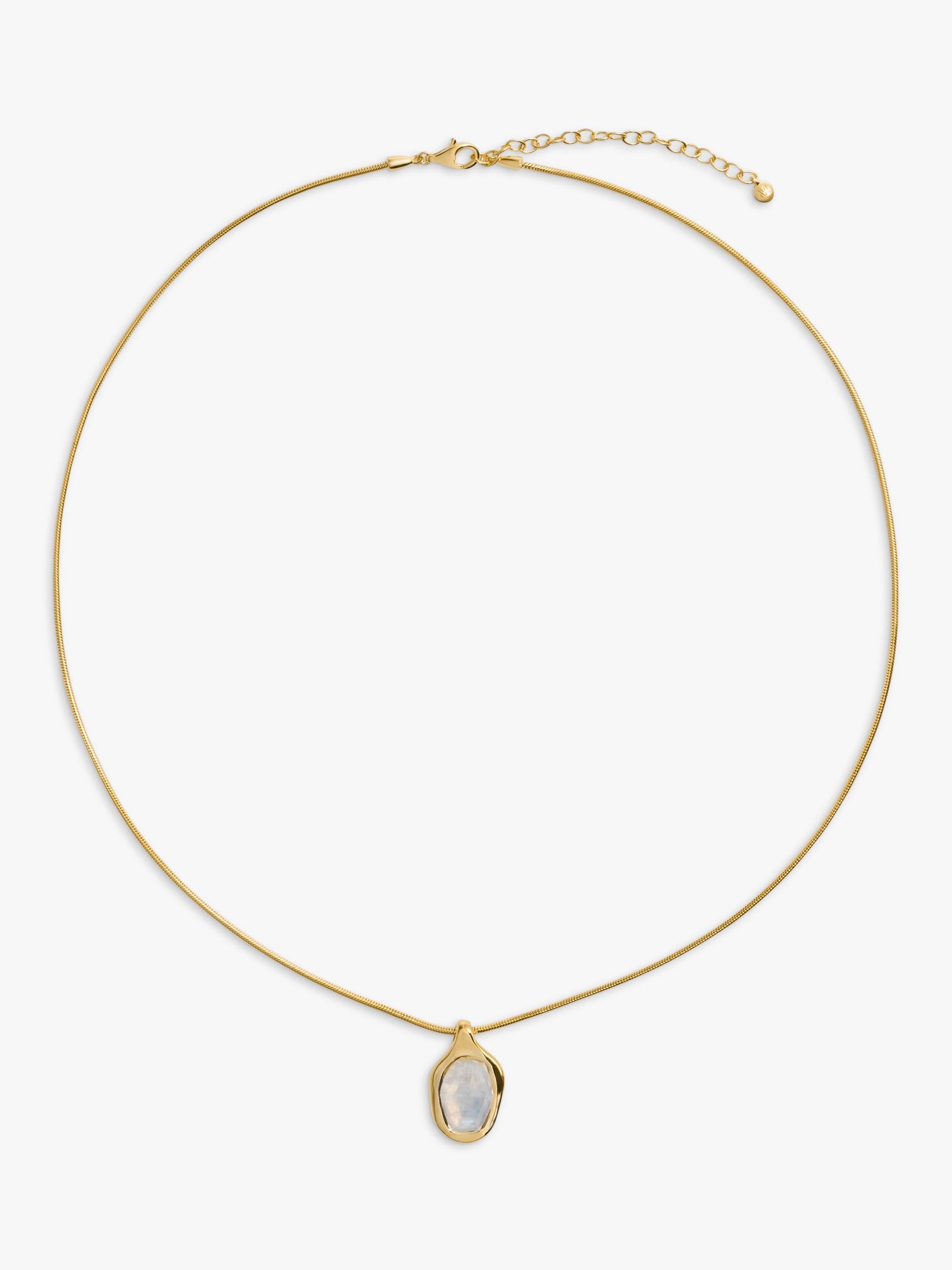 Monica Vinader moonstone necklace gold vermeil, UK version