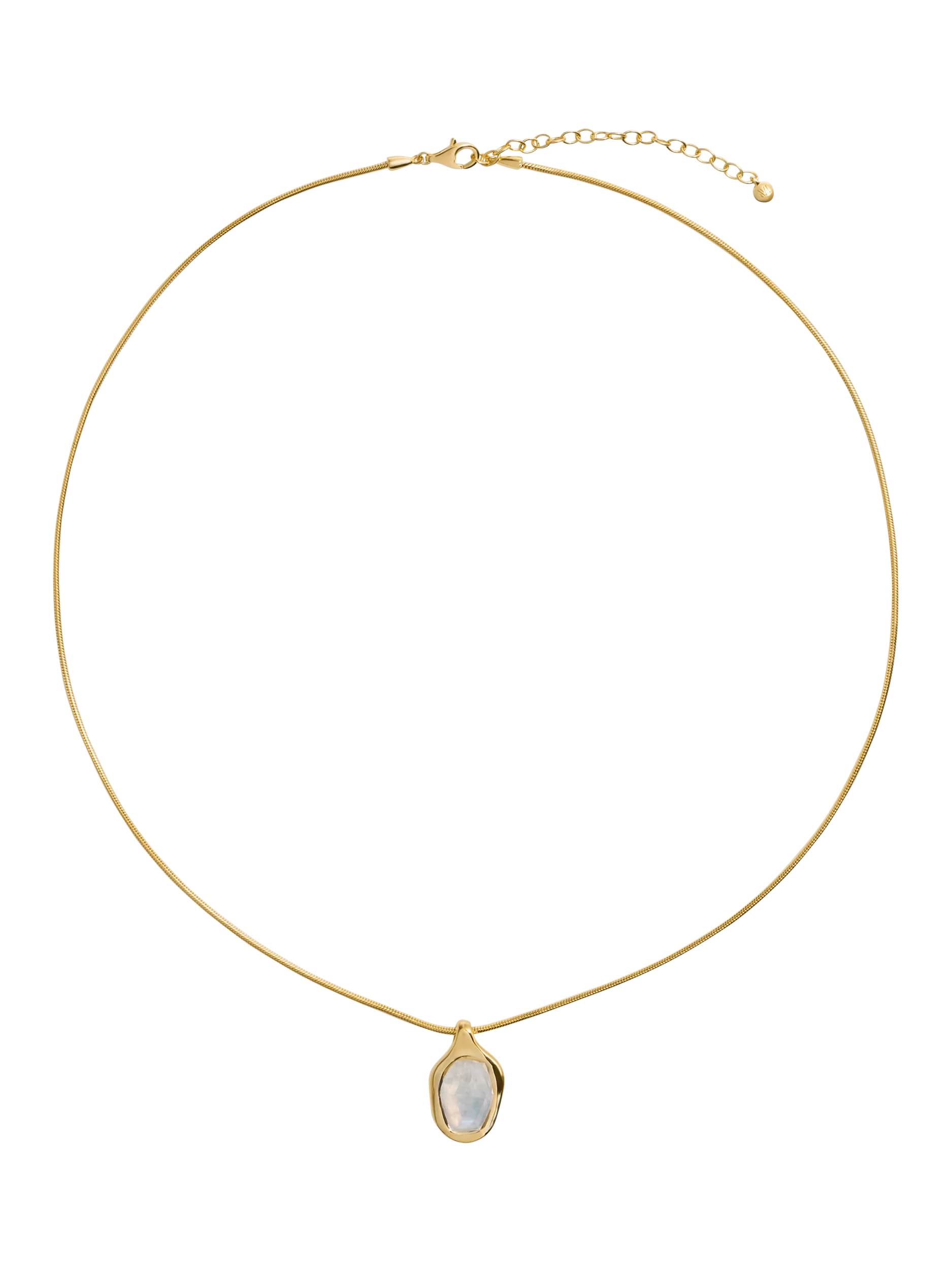 Monica Vinader moonstone necklace gold vermeil, UK version