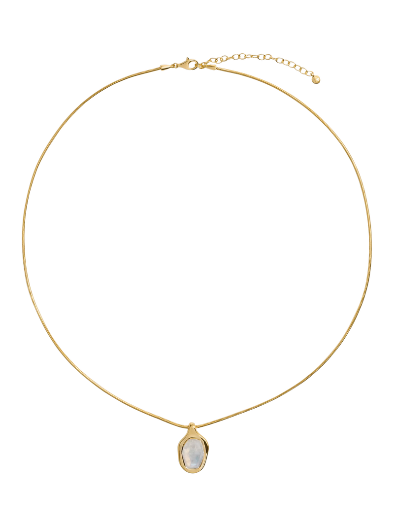 Monica Vinader moonstone necklace gold vermeil, UK version