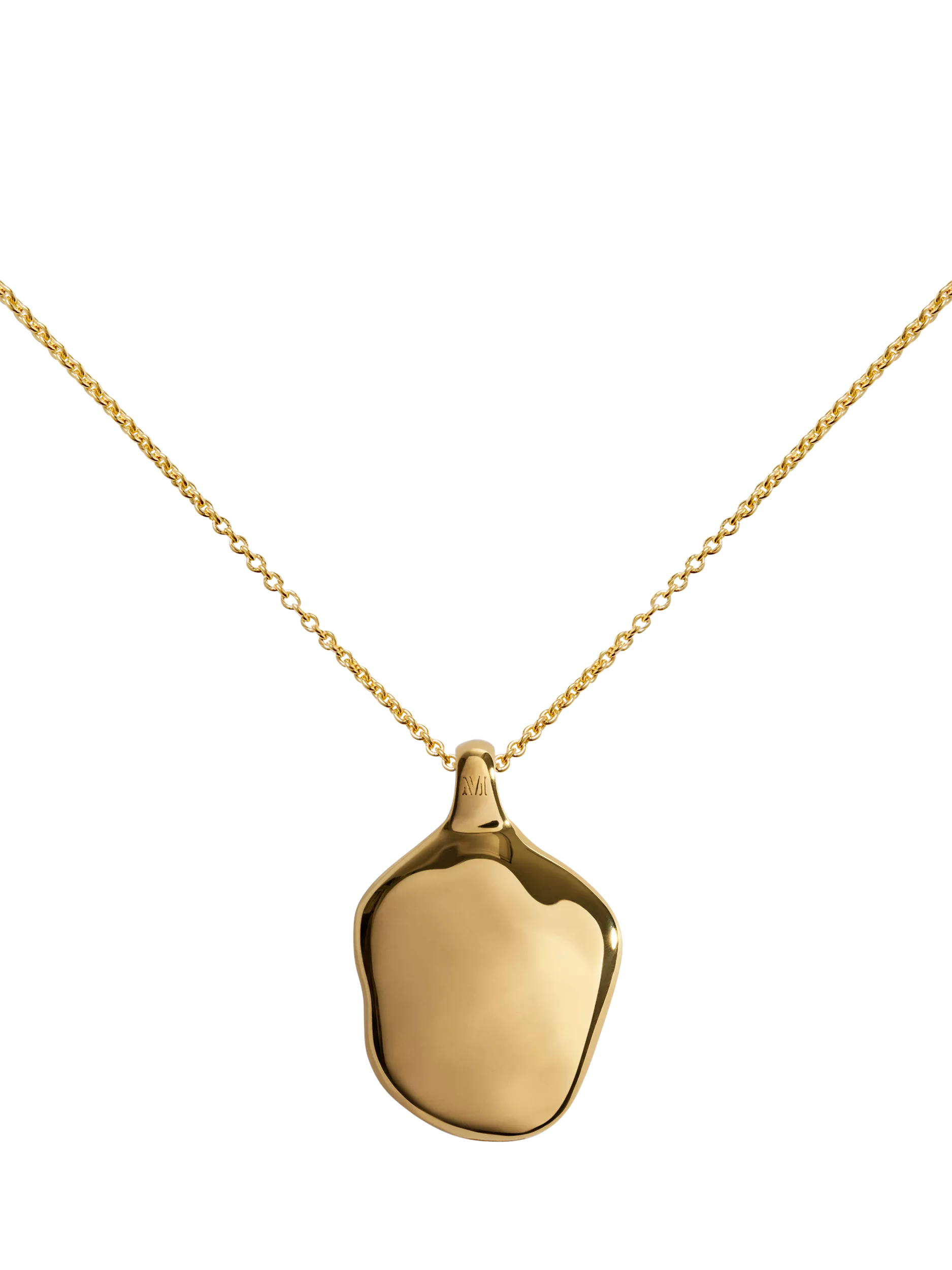 Monica Vinader textured locket necklace gold - British product