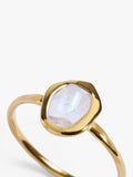 Monica Vinader moonstone gemstone gold ring - British product