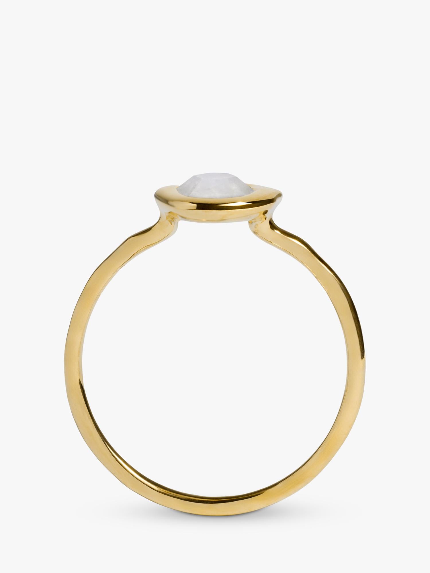 Monica Vinader moonstone gemstone gold ring - British product