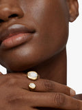 Monica Vinader moonstone ring gold vermeil UK version