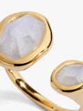 Monica Vinader moonstone ring gold vermeil UK version