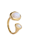 Monica Vinader Odyssey Open Moonstone Ring Gold