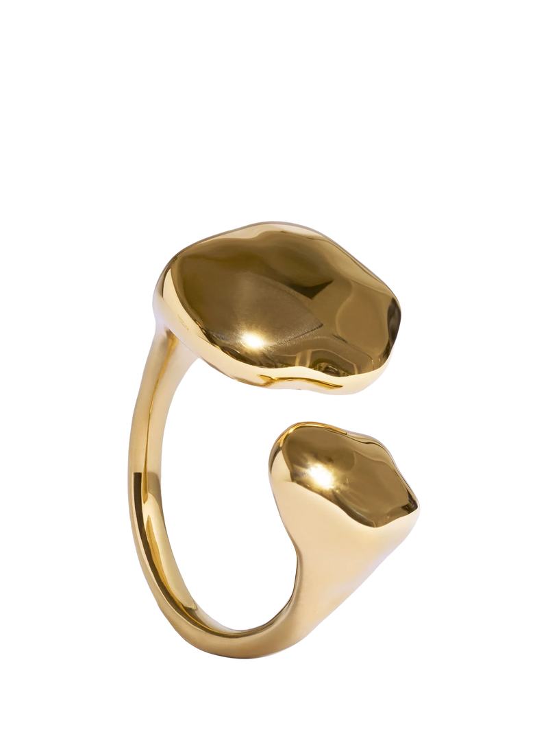 Monica Vinader Odyssey Open Ring, Gold Vermeil Wrap Ring
