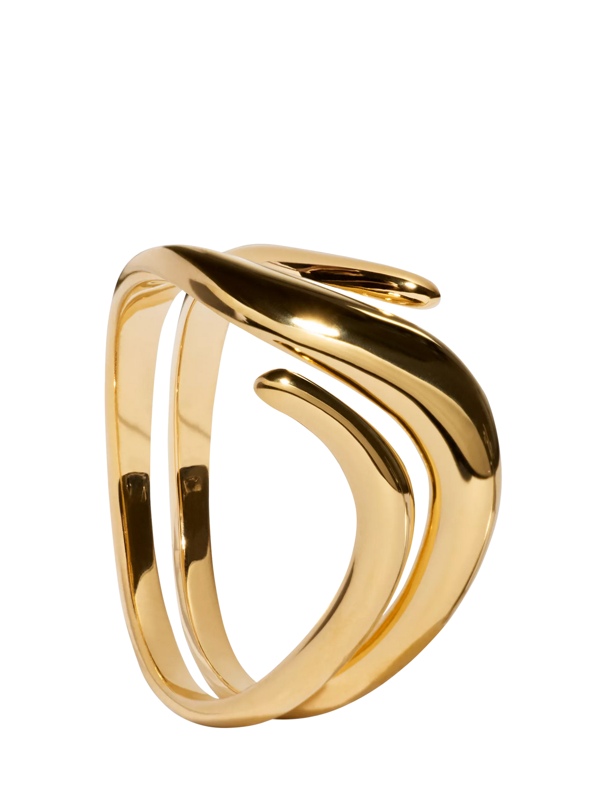 Monica Vinader swirl wrap ring gold - British product