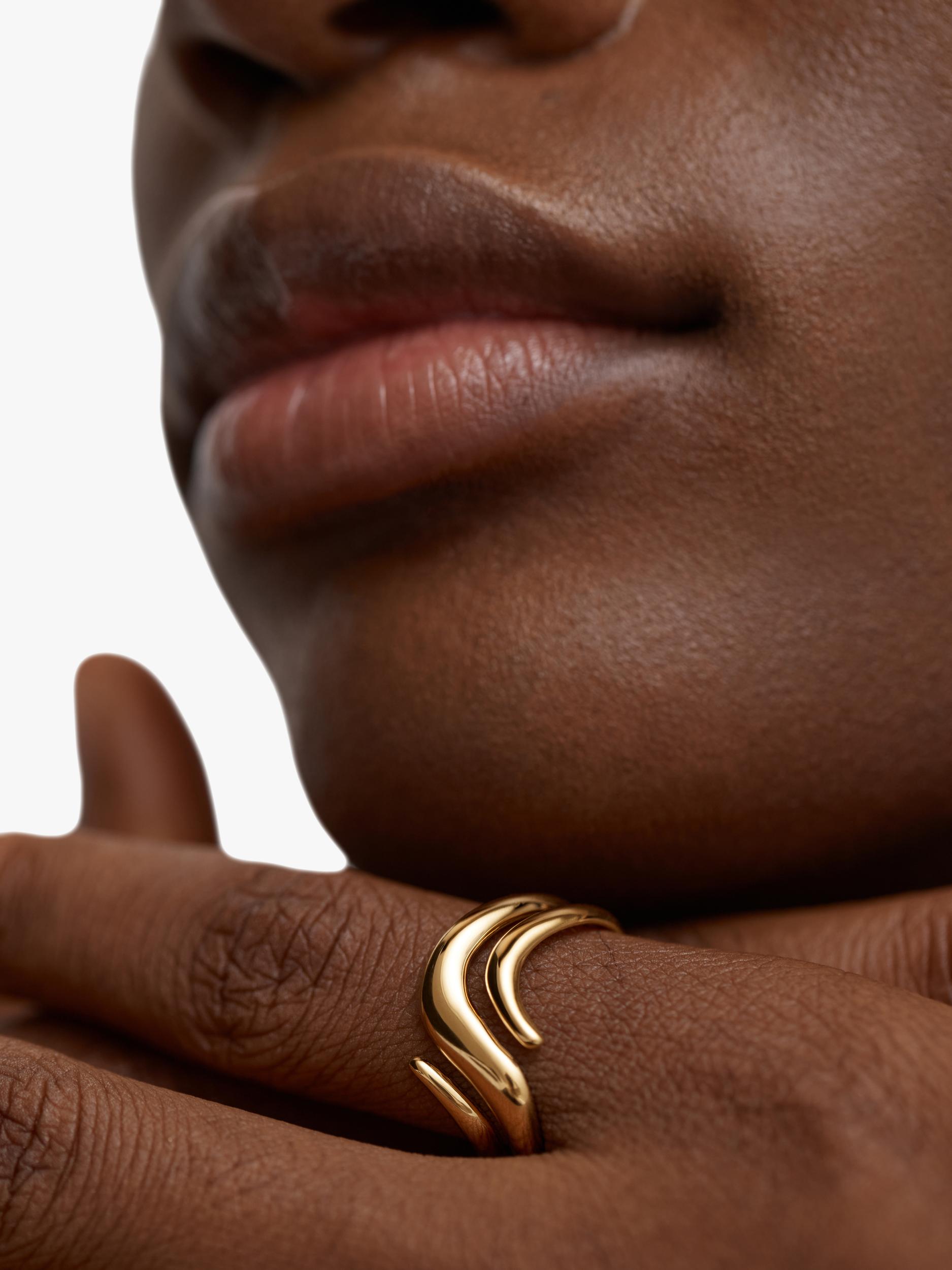 Monica Vinader swirl wrap ring gold - British product