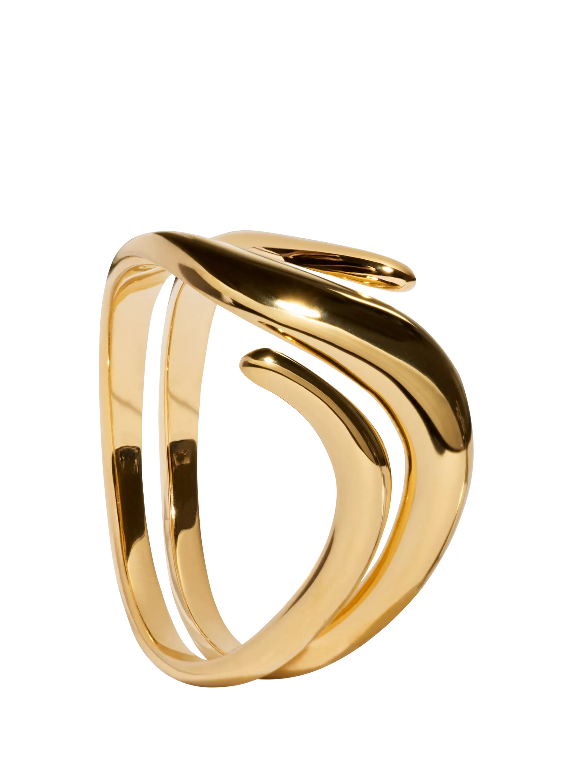 Monica Vinader Swirl Wrap Ring Gold