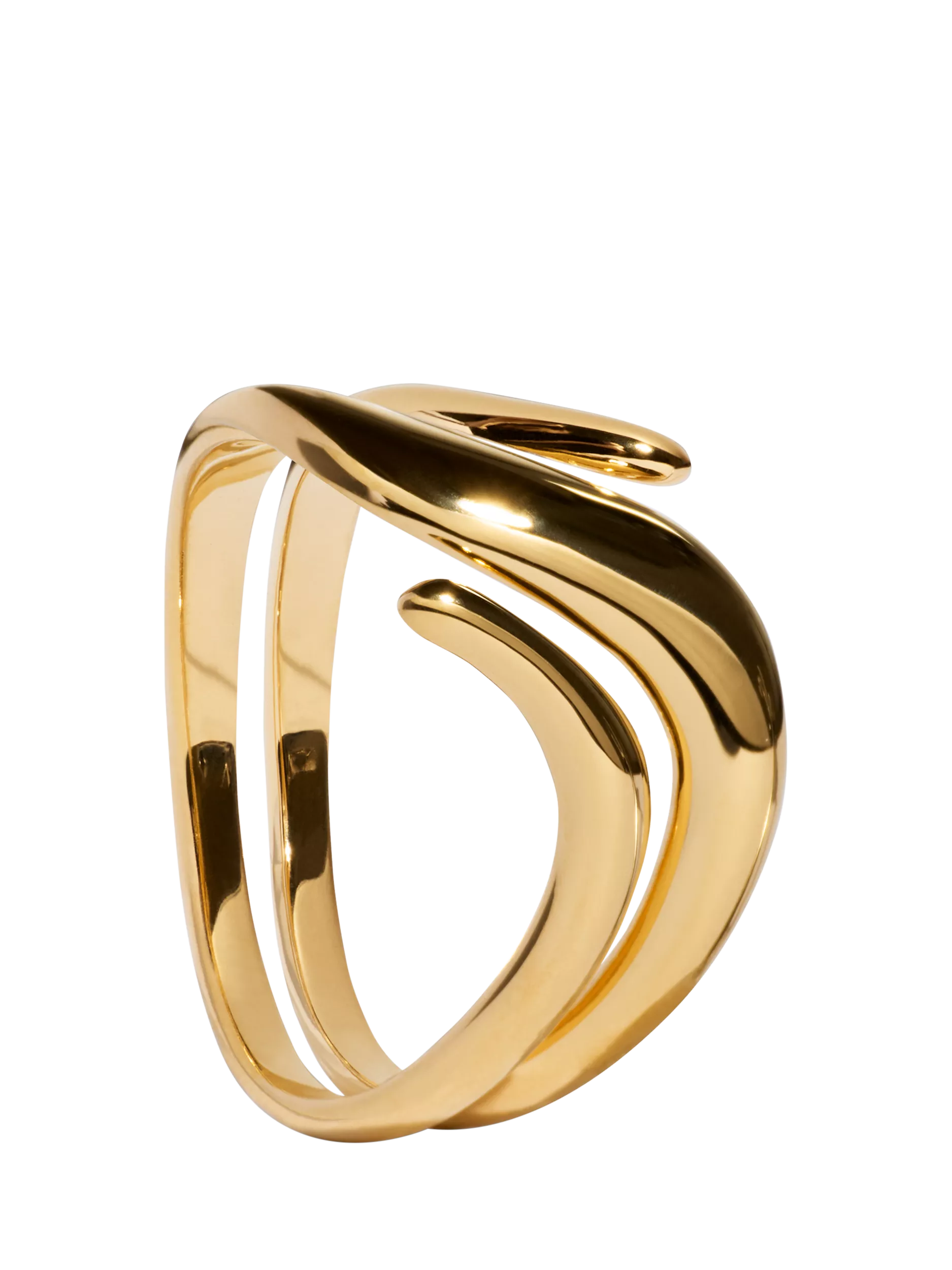 Monica Vinader Swirl Wrap Ring Gold