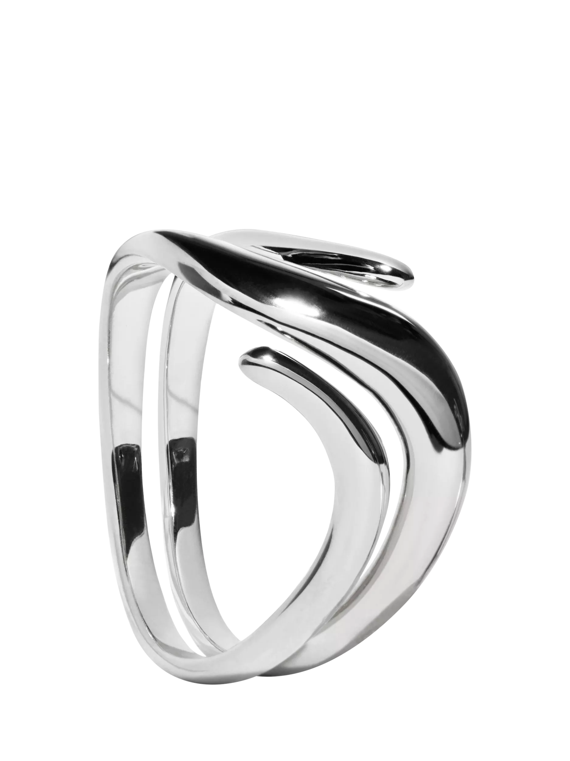 Monica Vinader Sterling Silver Swirl Wrap Ring