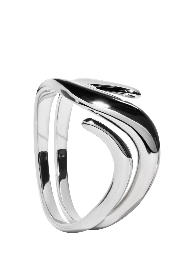 Monica Vinader Sterling Silver Swirl Wrap Ring