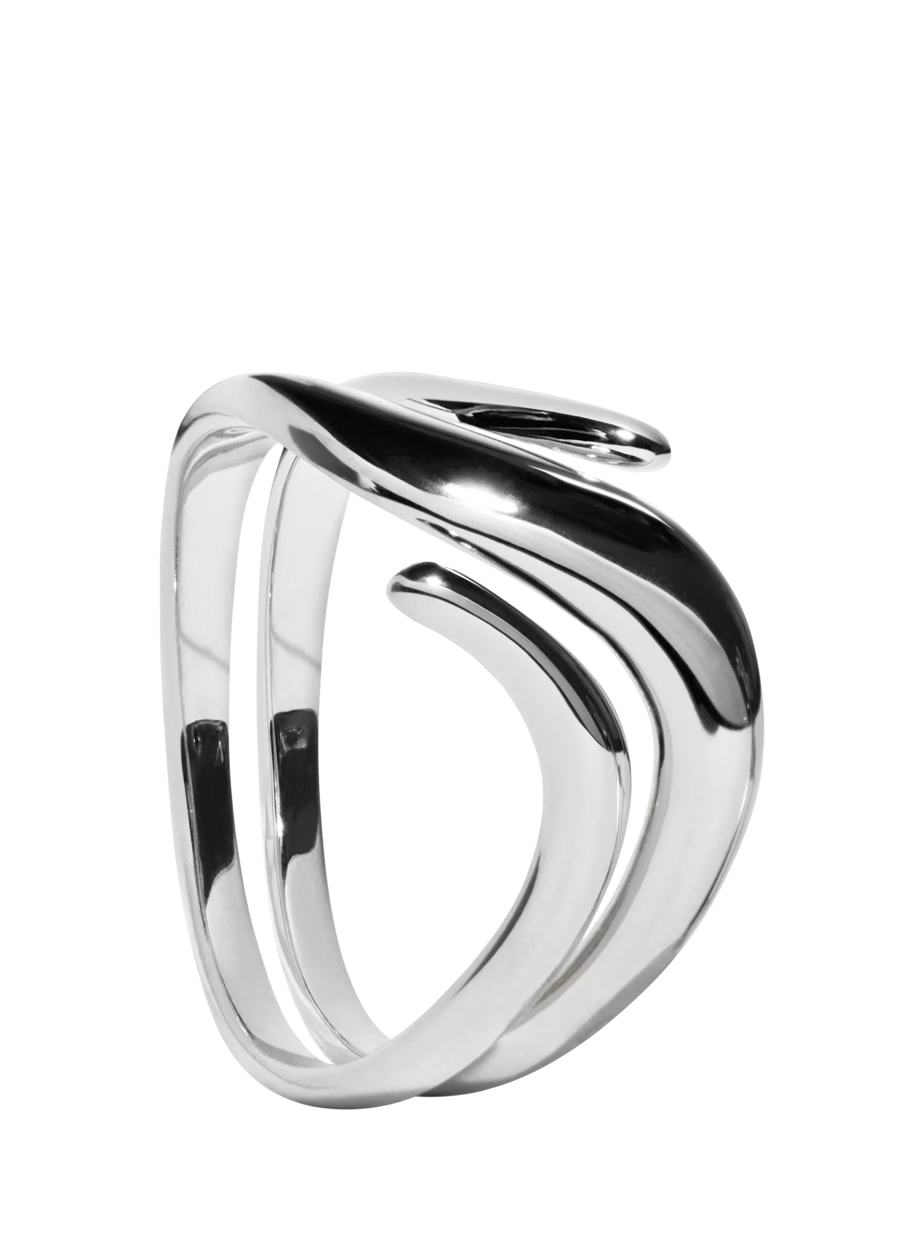 Monica Vinader Sterling Silver Swirl Wrap Ring