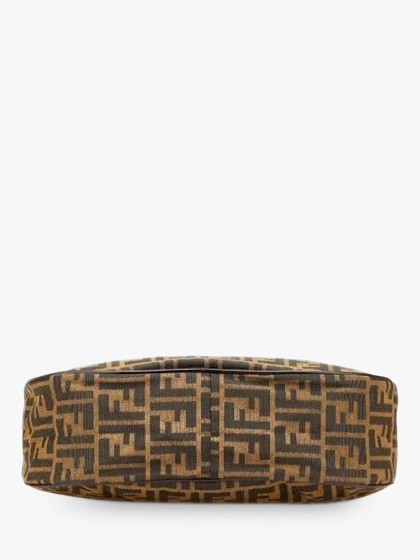 Fendi FF Zucca canvas shoulder bag brown, imported from the UK