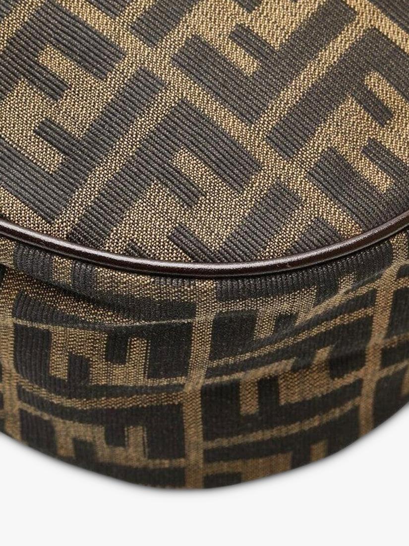 Fendi FF Zucca canvas shoulder bag brown, imported from the UK
