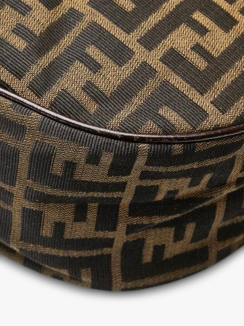 Fendi FF Zucca canvas shoulder bag brown, imported from the UK