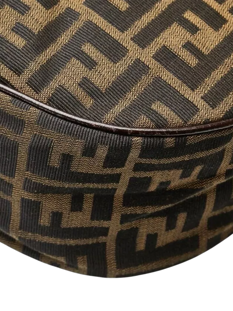Fendi FF Zucca canvas shoulder bag brown, imported from the UK