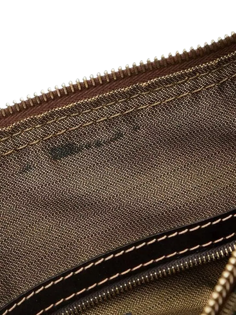 Fendi FF Zucca canvas shoulder bag brown, imported from the UK