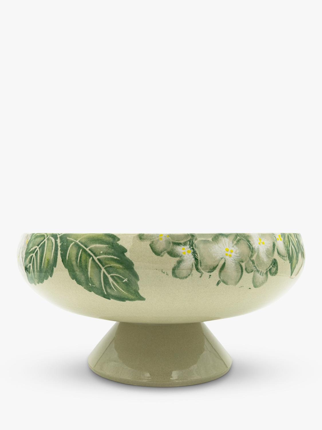 BlissHome earthenware footed bowl Hydrangea design 32.5cm, UK version