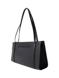 St. Agni minimal black leather pocket bag, UK version
