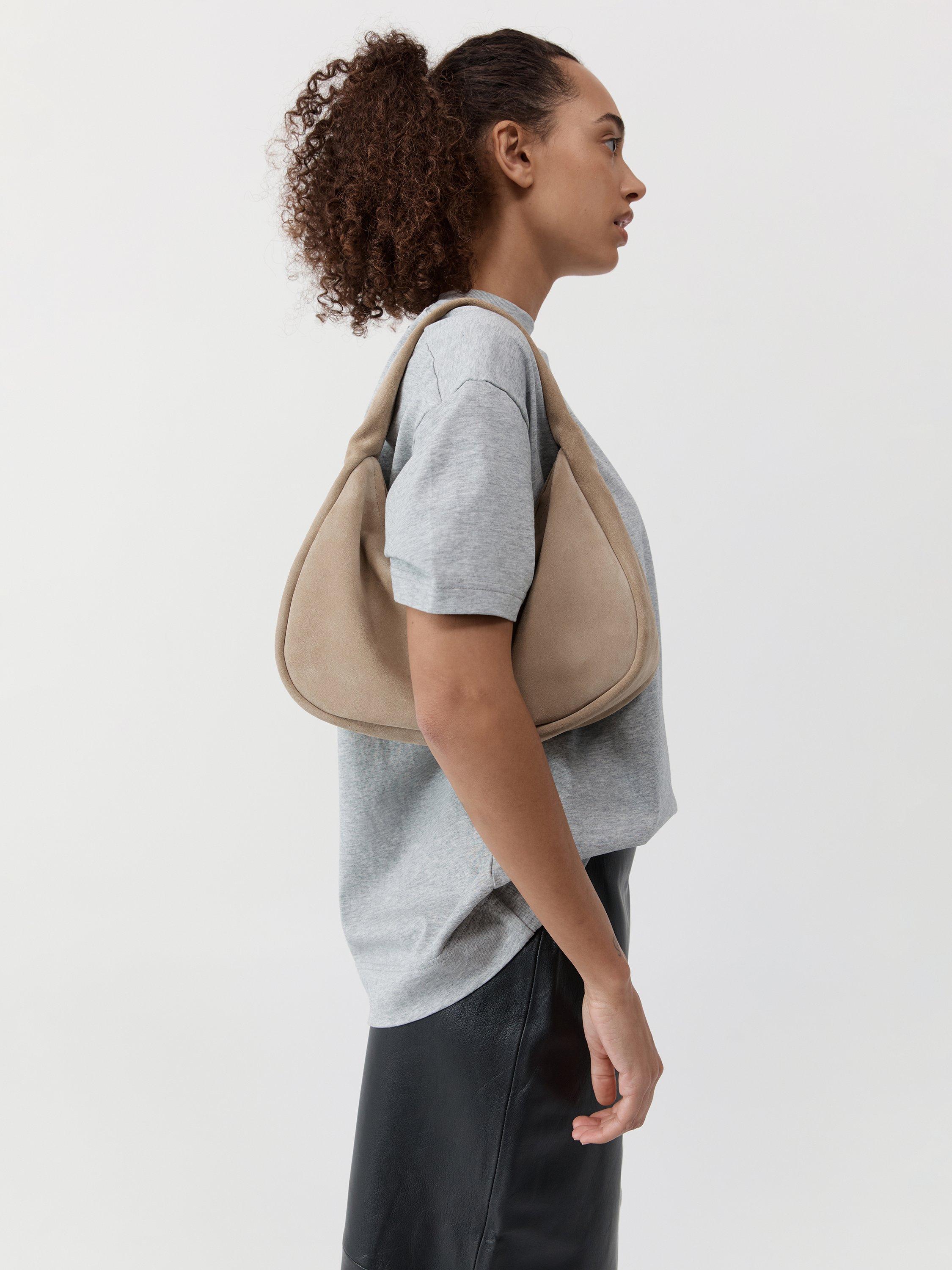 St. Agni suede Bon Bon bag in Rock (British brand)