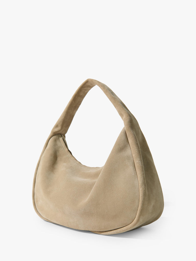 St. Agni suede Bon Bon bag in Rock (British brand)